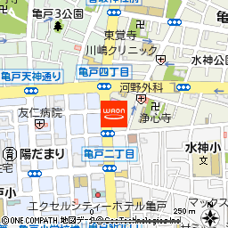 ヘアメイクアッシュ　亀戸店付近の地図