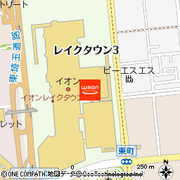 イオンボディイオンレイクタウン店付近の地図