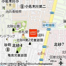 まいばすけっと北砂4丁目店付近の地図