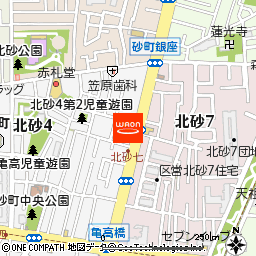 まいばすけっと北砂丸八通り店付近の地図