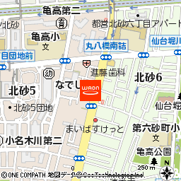 まいばすけっと北砂5丁目店付近の地図