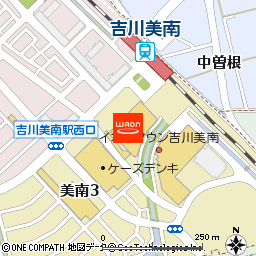 イオン吉川美南店付近の地図