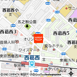 イオンバイク西葛西駅前店付近の地図