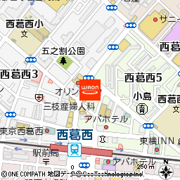 イオンバイク西葛西駅前店付近の地図