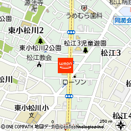 まいばすけっと東小松川2丁目店付近の地図