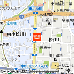 まいばすけっと松江1丁目店付近の地図