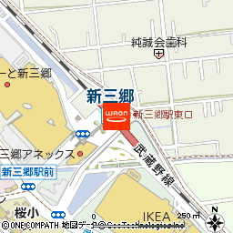 ＮｅｗＤａｙｓＫＩＯＳＫ新三郷駅付近の地図