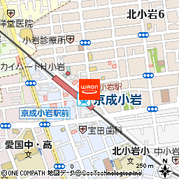 グルメシティ京成小岩店付近の地図
