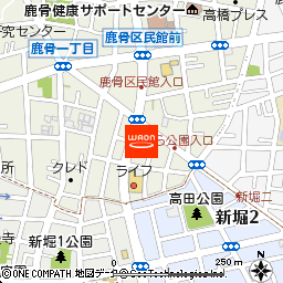 まいばすけっと鹿骨1丁目店付近の地図