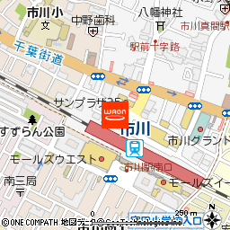 くすりの福太郎市川駅前店付近の地図