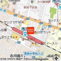 ダイエー市川店・イオンフードスタイル付近の地図