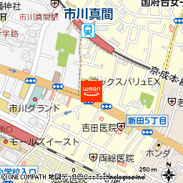 マックスバリュエクスプレス市川店付近の地図