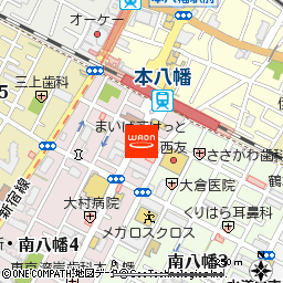 まいばすけっと本八幡駅前店付近の地図