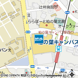 ららぽーと柏の葉カードデスク付近の地図