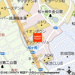 イオンタウン松ヶ崎付近の地図