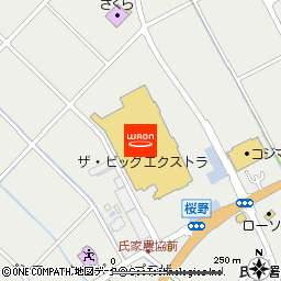 ザ・ビッグエクストラさくら店付近の地図