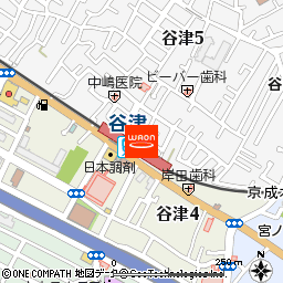 谷津中央整骨院付近の地図