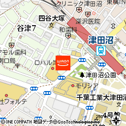 石橋楽器　津田沼店付近の地図