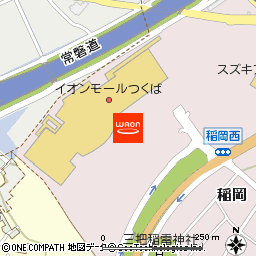 イオンモールつくば付近の地図