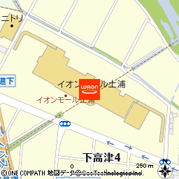 イオンモール土浦付近の地図