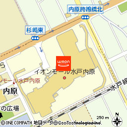 メガスポーツ水戸内原店付近の地図