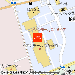 イオンつがる柏店付近の地図