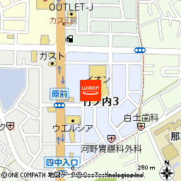 イオン那珂町店付近の地図
