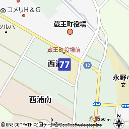 蔵王支店付近の地図