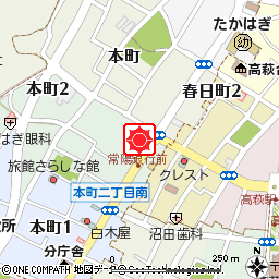 高萩支店付近の地図