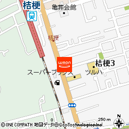 函まるずし函館桔梗店付近の地図