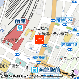 ホテルグランティア函館駅前付近の地図