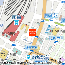 ホテルグランティア函館駅前付近の地図