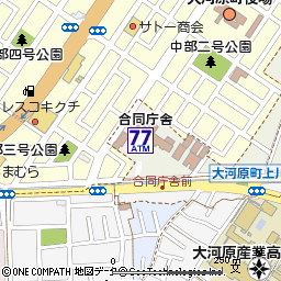 宮城県大河原合同庁舎付近の地図