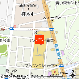 イオン青森店付近の地図