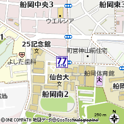 仙台大学付近の地図