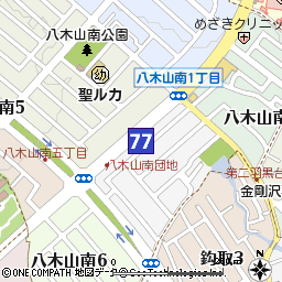 南八木山支店付近の地図