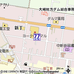 ヨークベニマル中新田店付近の地図