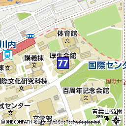 東北大学川内（セブン銀行との共同ＡＴＭ）付近の地図