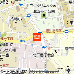 イオンエクスプレス仙台八幡店付近の地図