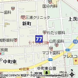 亘理支店付近の地図