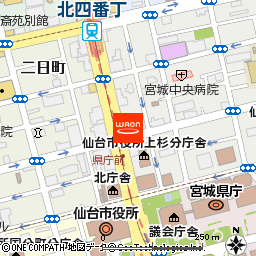 イオンエクスプレス仙台上杉店付近の地図