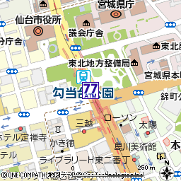 地下鉄勾当台公園駅付近の地図