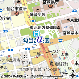 地下鉄勾当台公園駅付近の地図