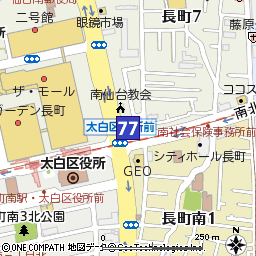 長町南支店付近の地図