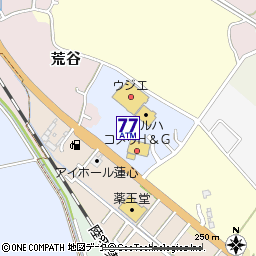 ウジエスーパー岩出山店付近の地図