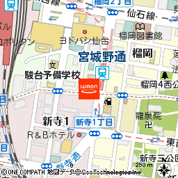 仙台中央歯科医院付近の地図