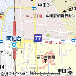袋原支店（中田支店内にて営業）付近の地図