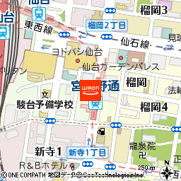 やちよ　仙台駅東口店付近の地図