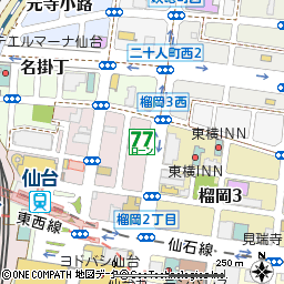 仙台東口ローンセンター付近の地図