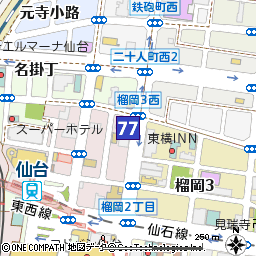 仙台東口支店付近の地図